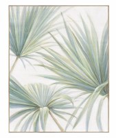 30" x 24" Partial Fronds Framed Coastal Canvas