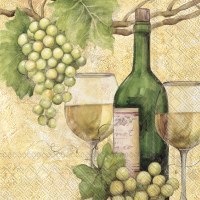 5" White Wine Beverage Napkins