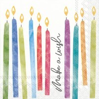 5" "Make A Wish" Birthday Beverage Napkins