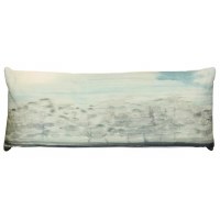 14" x 36" Blue and Gray Abstract Decorative Pillow