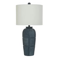 31" Charcoal Squares Table Lamp