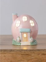 5" Ceramic LED Pink Egg House