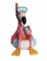 5.75" Polyresin Boy Flamingo in Floaty