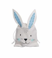 6" Blue Ear Bunny Gift Pouch