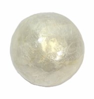 3.5" White Capiz Orb