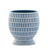 5.5" Blue and White Ceramic Pot
