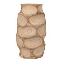 14" Natural Notch Wood Vase