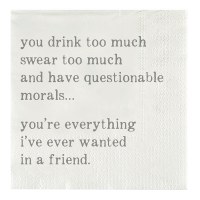 5" Sq "Questionable Morals..." Beverage Napkins