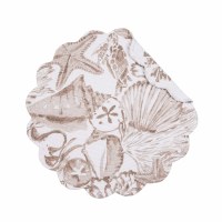 17" Round Barley Coast Shell Coastal Placemat