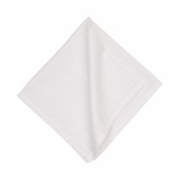 18" White Hemstitch Fabric Napkin