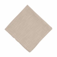18" Tan Hemstitch Fabric Napkin