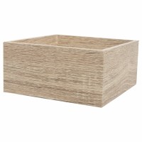 5" Sq Natural Wood Grain Beverage Napkin Holder