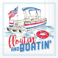 5" Sq "Floatin' and Boatin'" Beverage Napkins