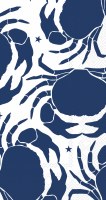 8" x 4" Navy Crabs and Stars Guest Towels