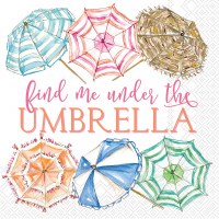 5" Sq "Find Me Under The Umbrella" Beverage Napkins