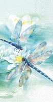 8" x 4" Blue Dragonfly Guest Towels