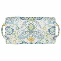 9" x 18" Gold Azure & Ivy Melamine Tray