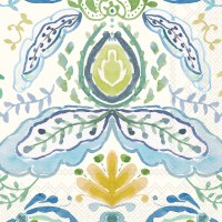 6.5" Sq Gold Azure & Ivy Lunch Napkins