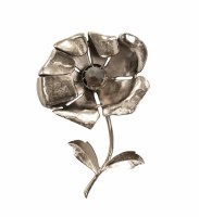 24" Silver Leaves Together Flower Plaque