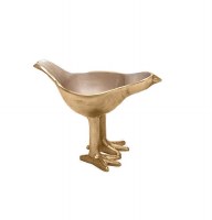 8" Gold Bird Shaped Aluminum Bowl