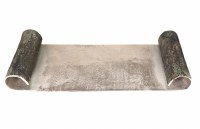 10" x 27" Silver Roll End Metal Tray