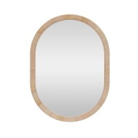 49" x 38" Oval Natural Wrap Wall Mirror