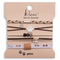 Set of Five Large "Paws" Hair Tie/Bracelets