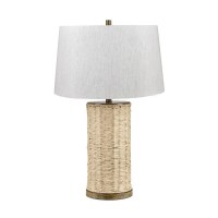 29" Natural Woven Column Table Lamp