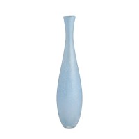 21" Light Blue Glass Vase