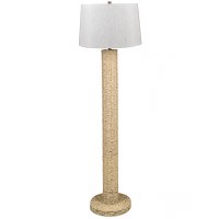 64" Natural Woven Column Floor Lamp