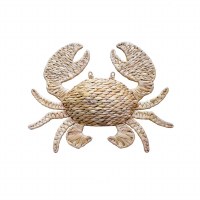 19" Natural Woven Crab Plaque