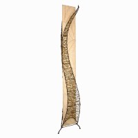 72" Natural Wings Cocoa Leaf Floor Lamp