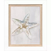 18" x 15" Beige Starfish Framed Print