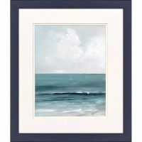 21" x 18" Teal Partial Wave Framed Print
