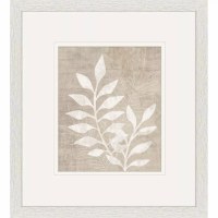16" x 14" Beige Two Branches Framed Print