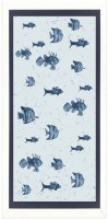 30" x 18" Blue Fish School 1 Framed Coastal Print