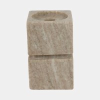 6" Beige Onyx Pillar Holder