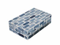 11" Blue and White Mosaic Box