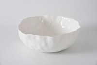 11" Round White Porcelain Bowl by Pampa Bay