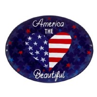 18" Oval "America the Beautiful" Melamine Platter
