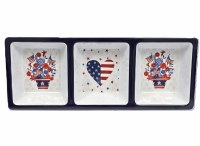 14" Three Compartment Stars and Stripes Dish