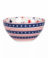 5" Round Horizontal Stars Melamine Bowl