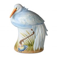 9" Blue Heron Jar