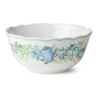 11" Round Blue and Green Shell Bowl
