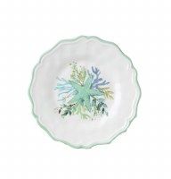 6" Round Green Starfish Plate