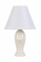 16" White Starfish Ceramic Table Lamp