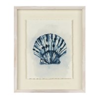 19.5" x 16" Blue Scallop Framed Print
