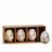 Box of Four 3" Multi Pastel 3D Resin Eggs