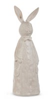 14" Antiqued White Ceramic Bunny