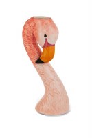 10" Light Pink Flamingo Head Ceramic Vase
